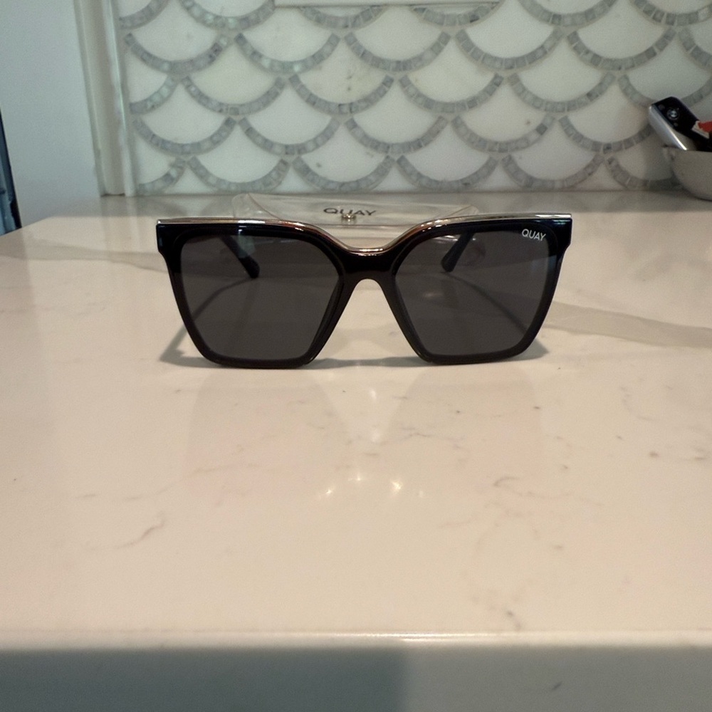 Quay Australia Black Sunglasses with Silver Accents